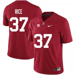 NCAA Men's Alabama Crimson Tide #37 Jonathan Rice Stitched College Nike Authentic Crimson Football Jersey PP17Q36OR